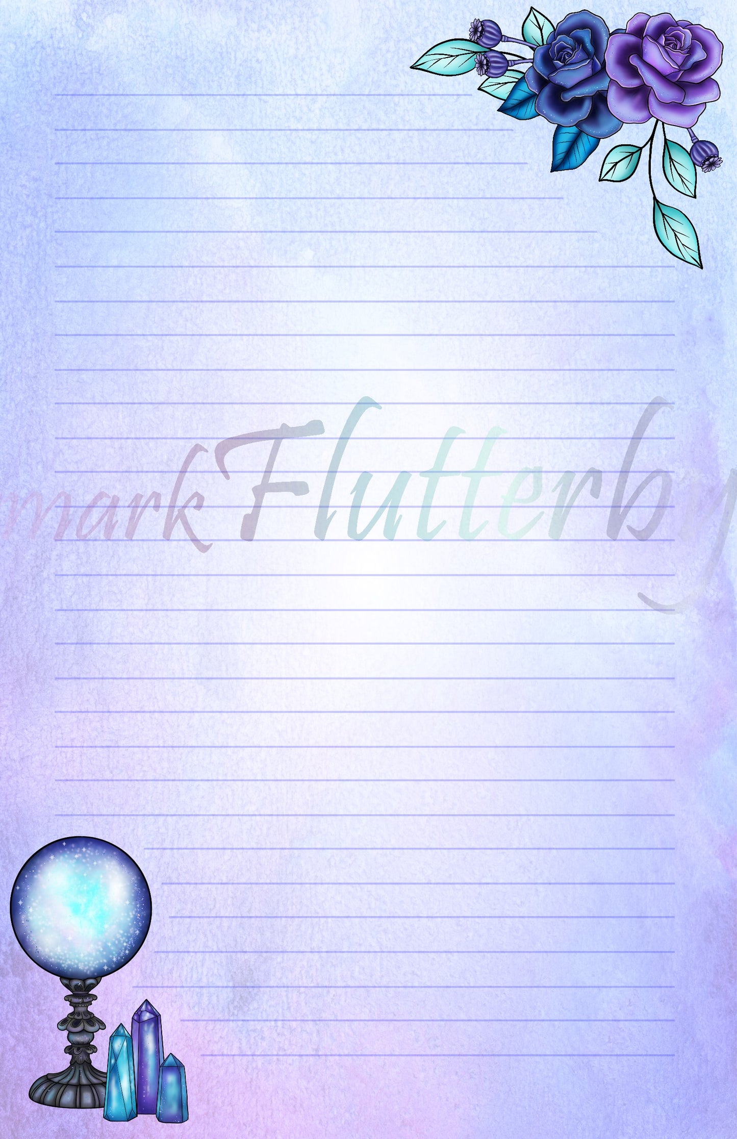 Blue Witchcraft Half Sheet Set