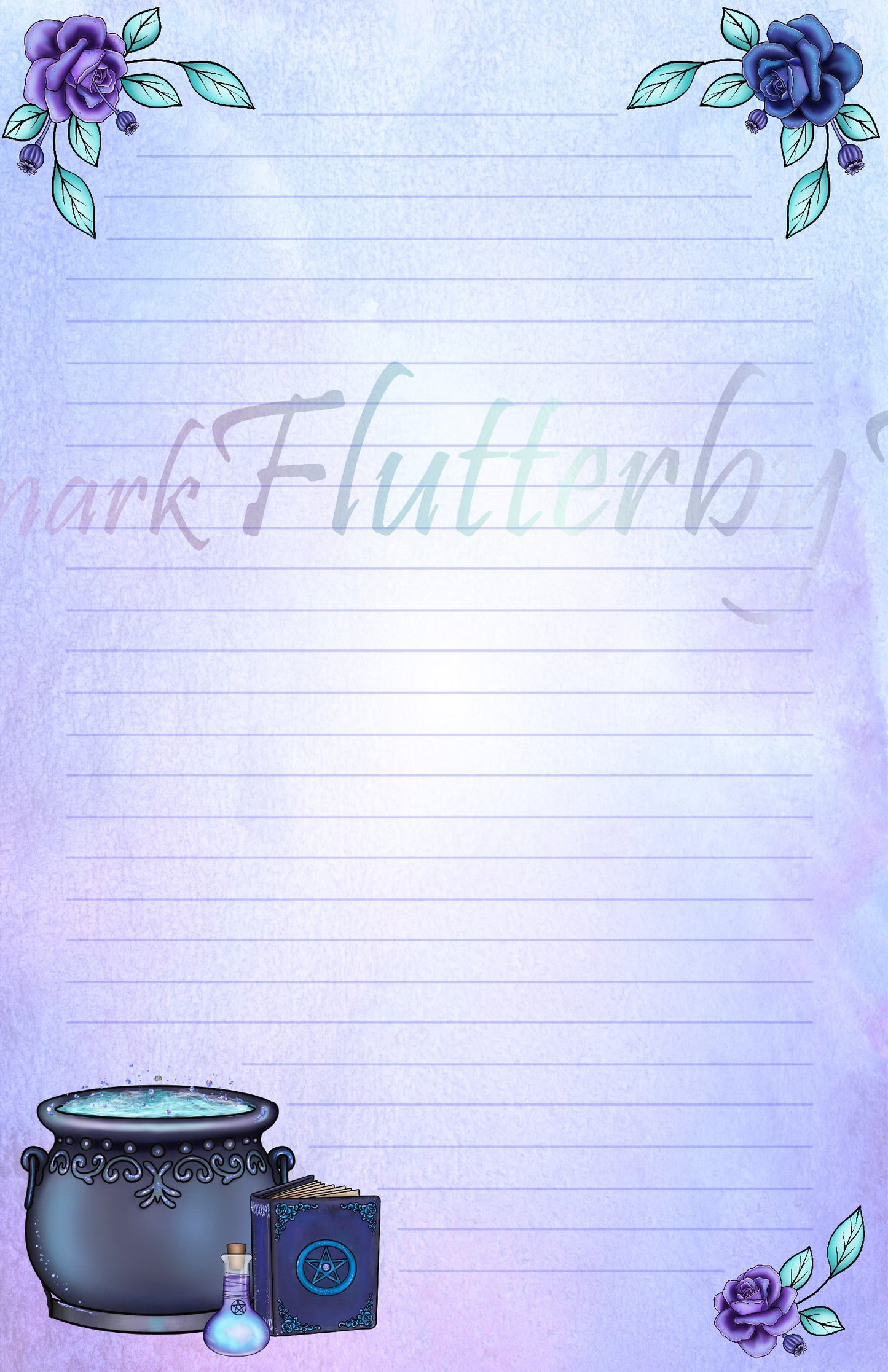 Blue Witchcraft Half Sheet Set