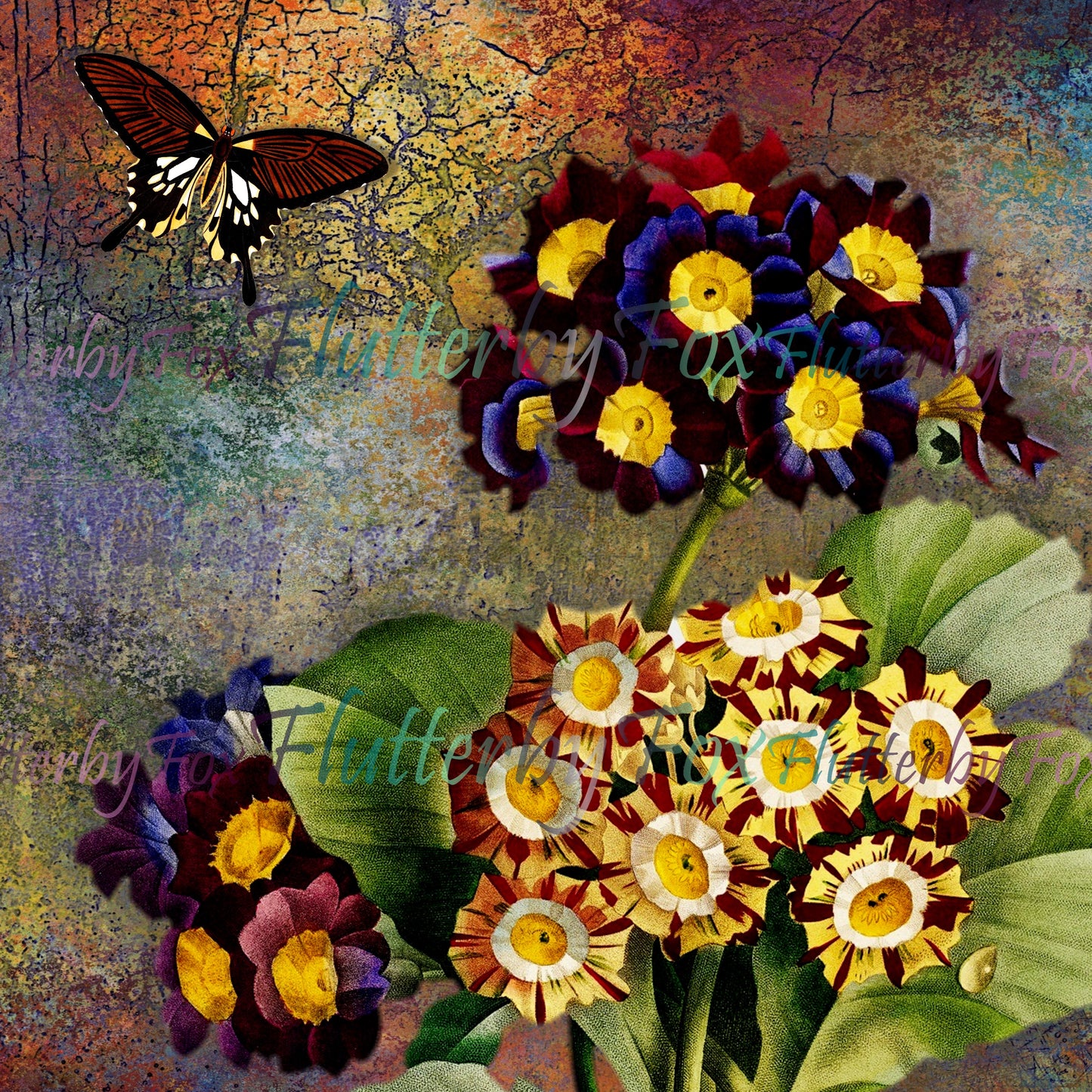 Butterfly Garden Scrapbook Pages - Digital