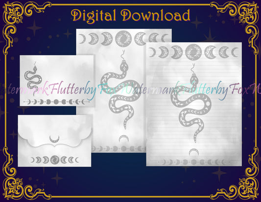 Moon Snake Stationery