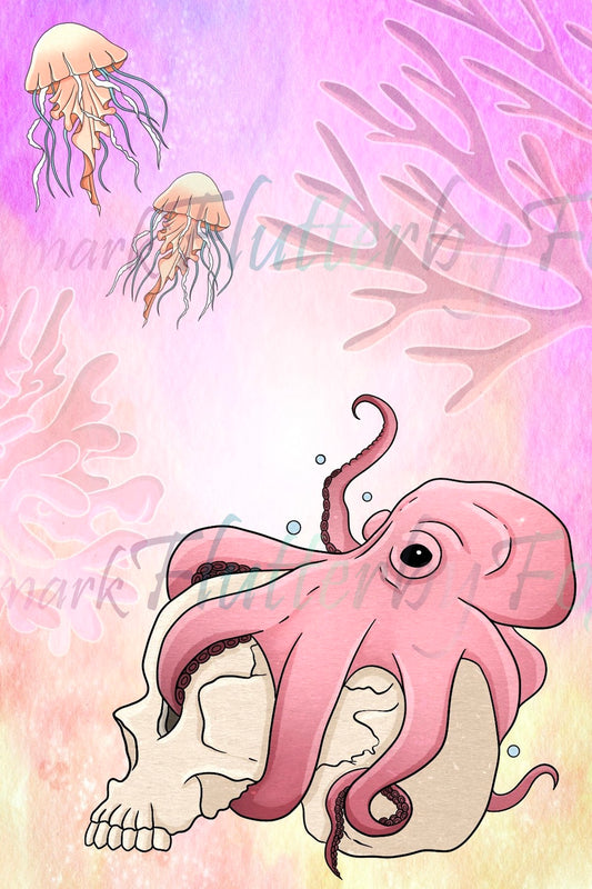 Octopus and Skull