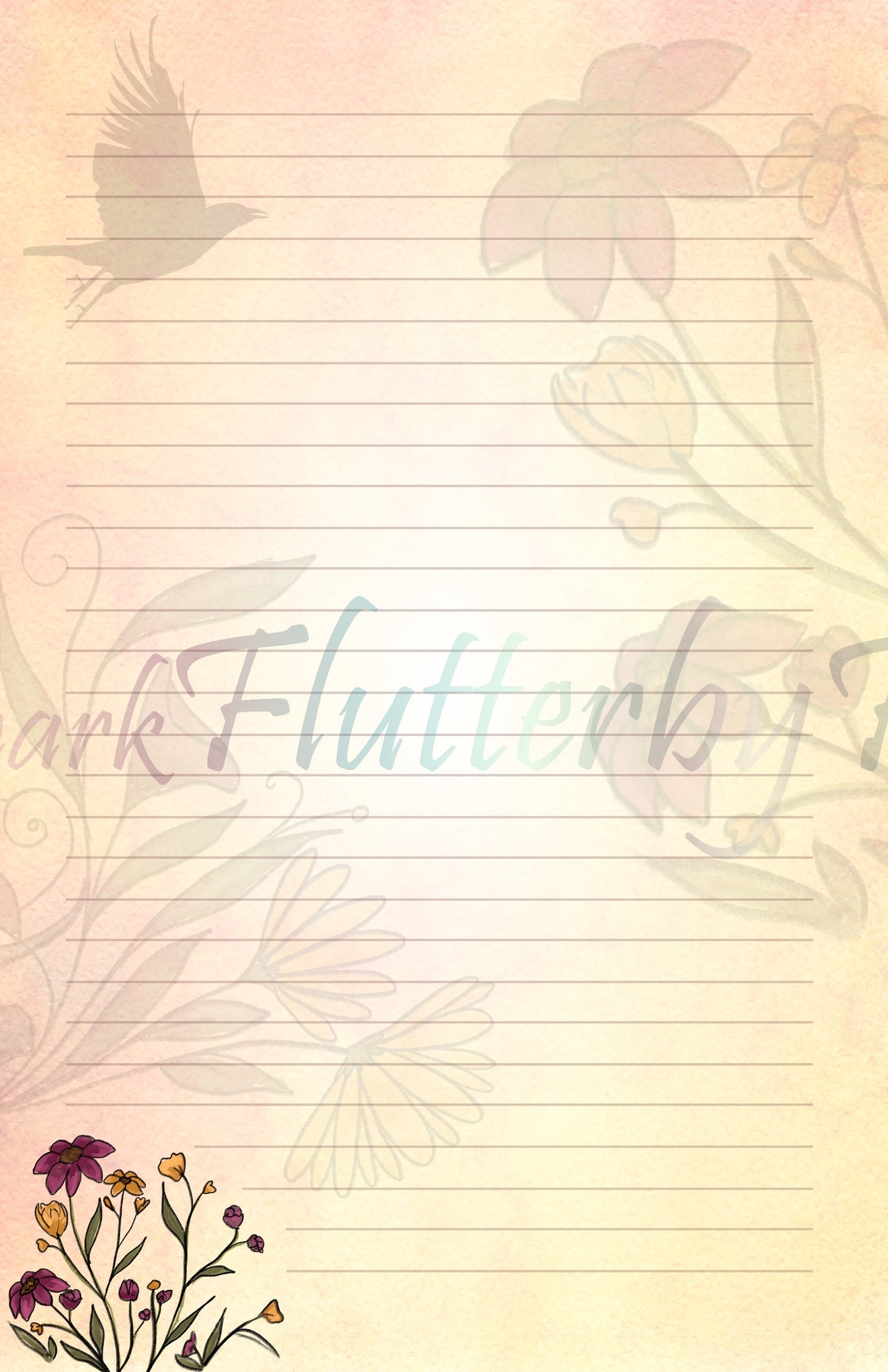 Autumn Blackbird Half Sheet Set