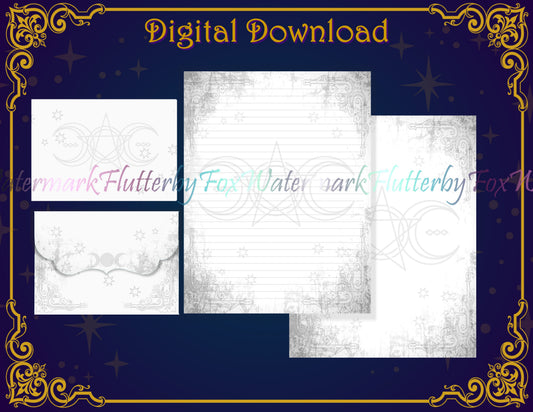 Triple Moon Stationery - Digital