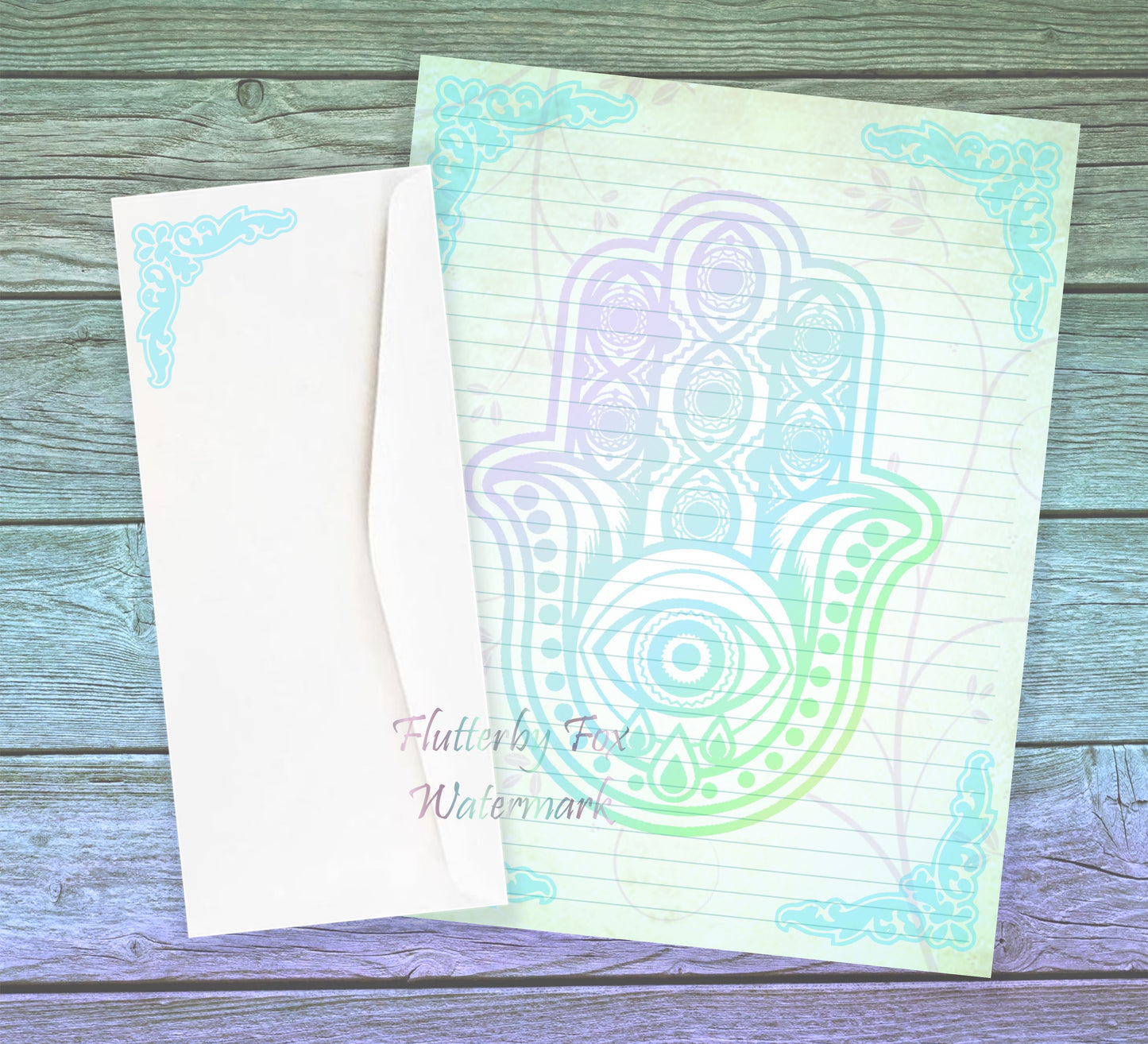 Teal Hamsa