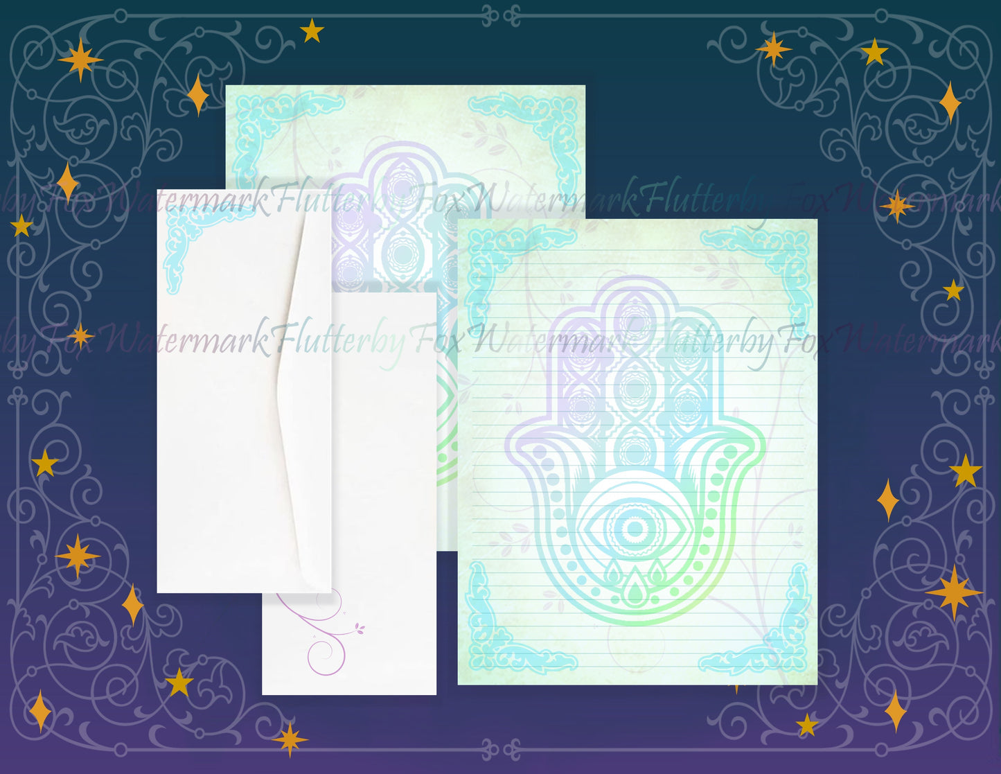 Teal Hamsa