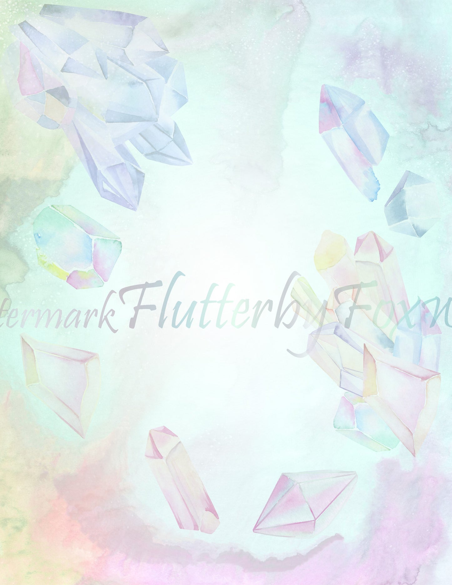 Watercolor Gemstones