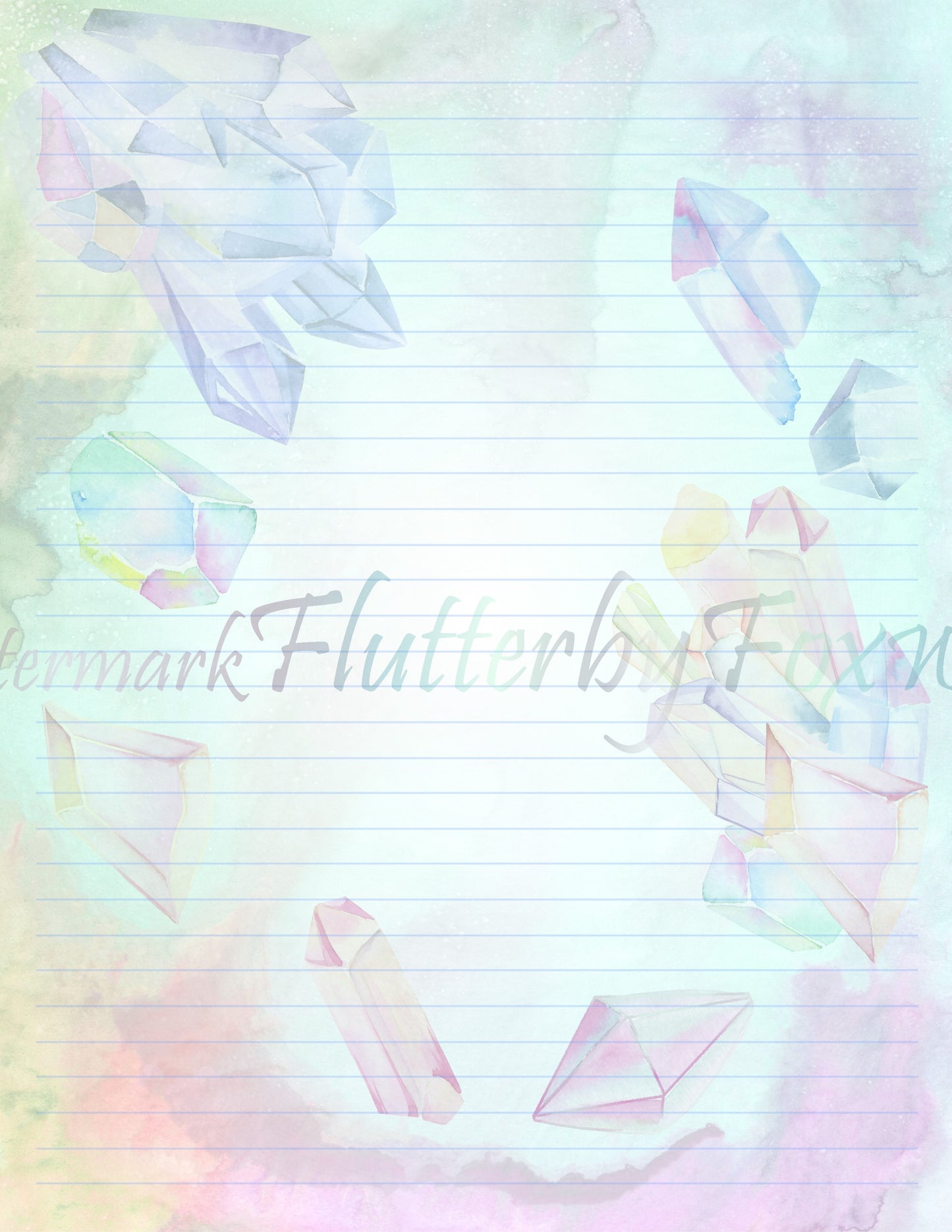 Watercolor Gemstones