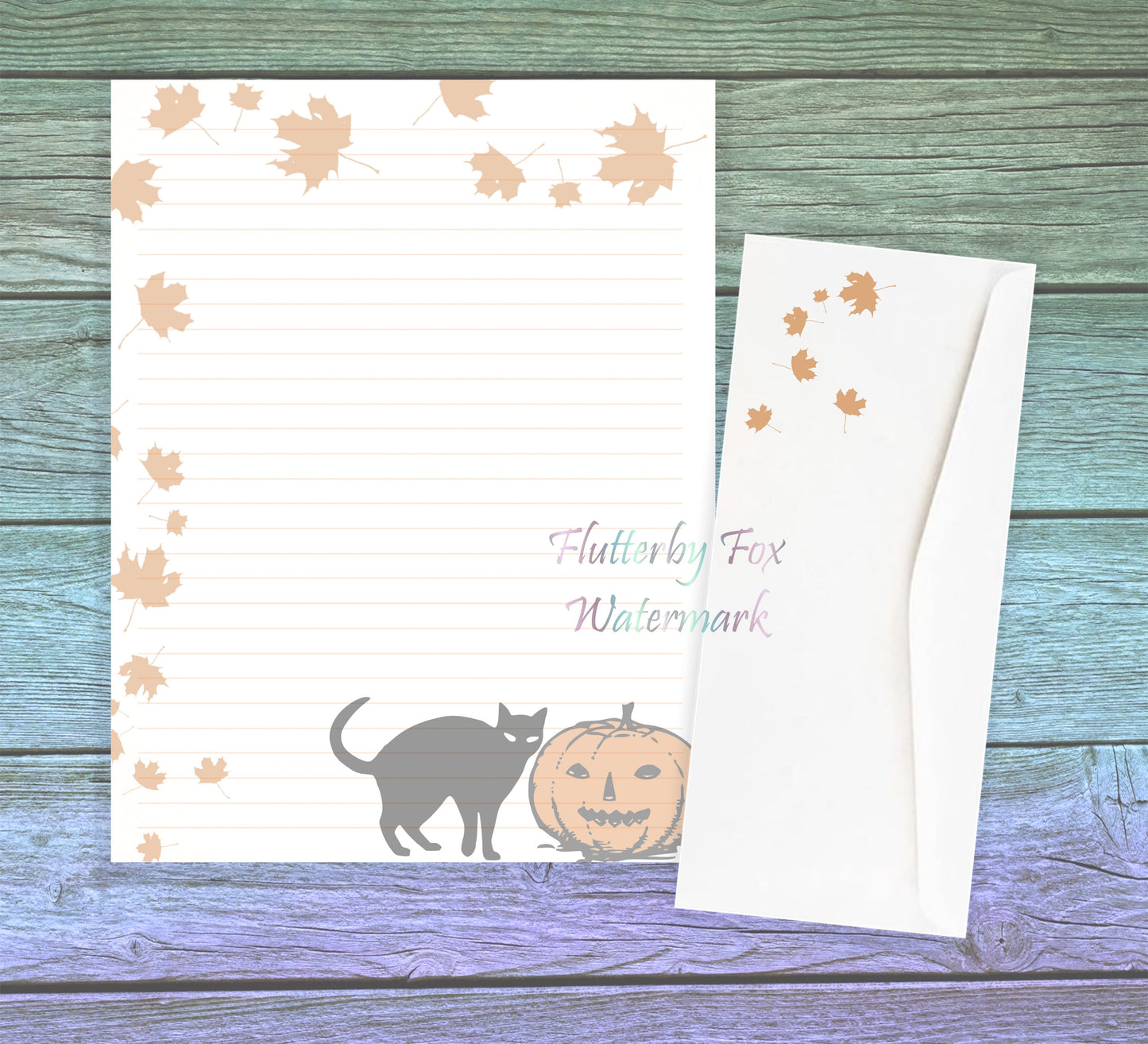 Autumn Cat with Pumpkins