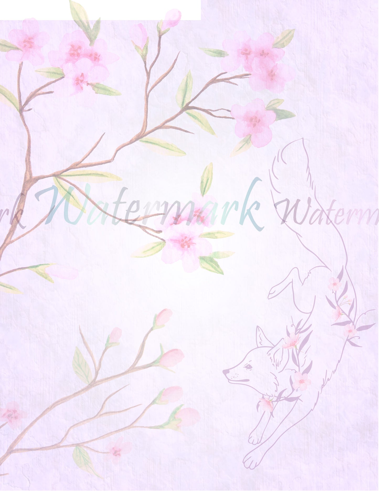Cherry Blossom Fox