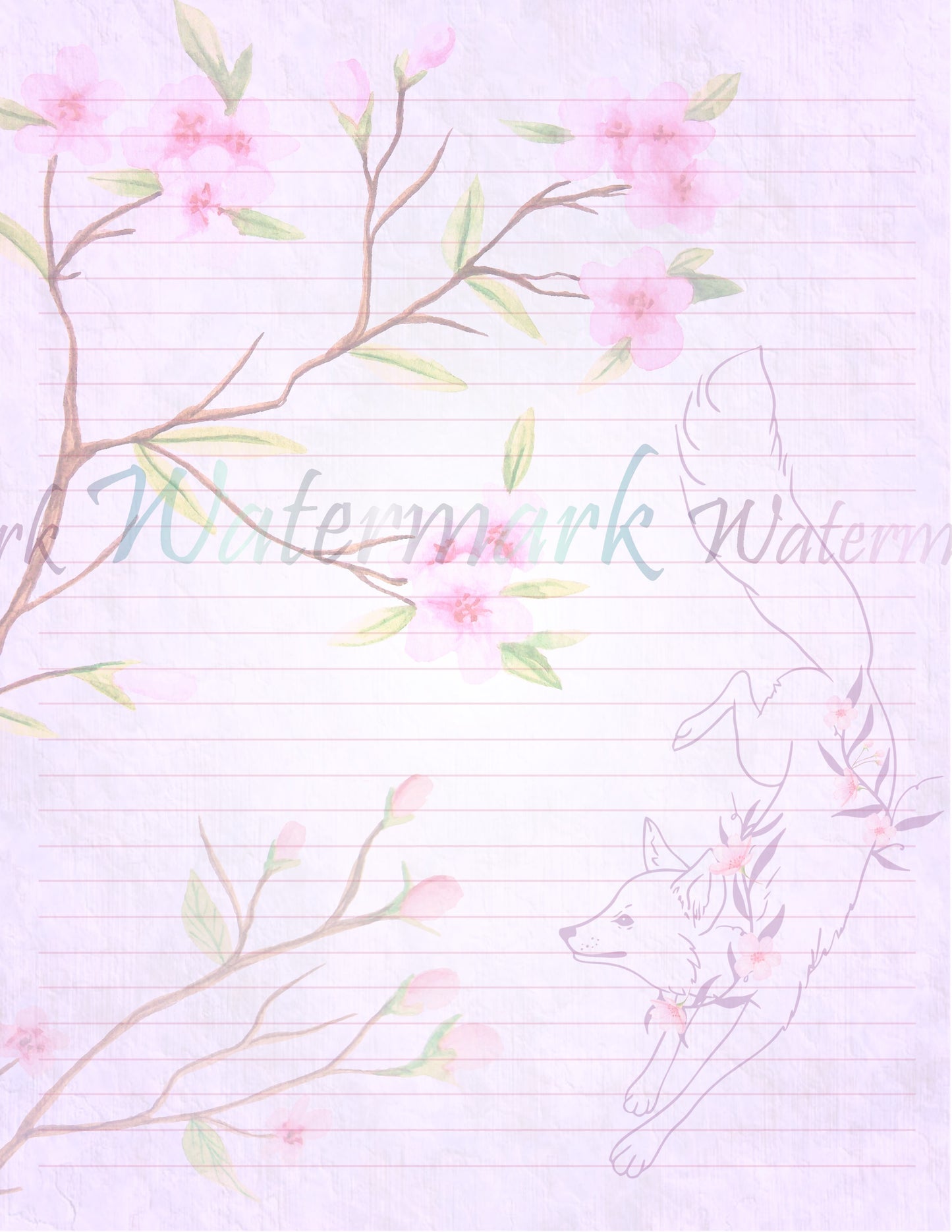 Cherry Blossom Fox