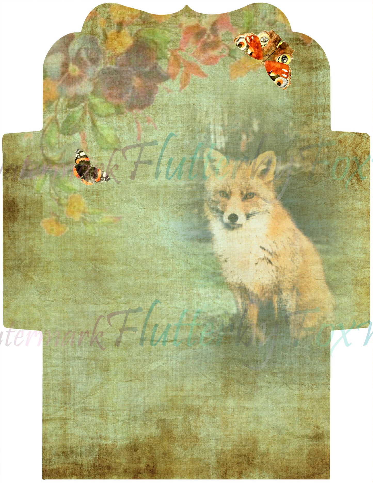 Green Witch Envelope Set - Digital