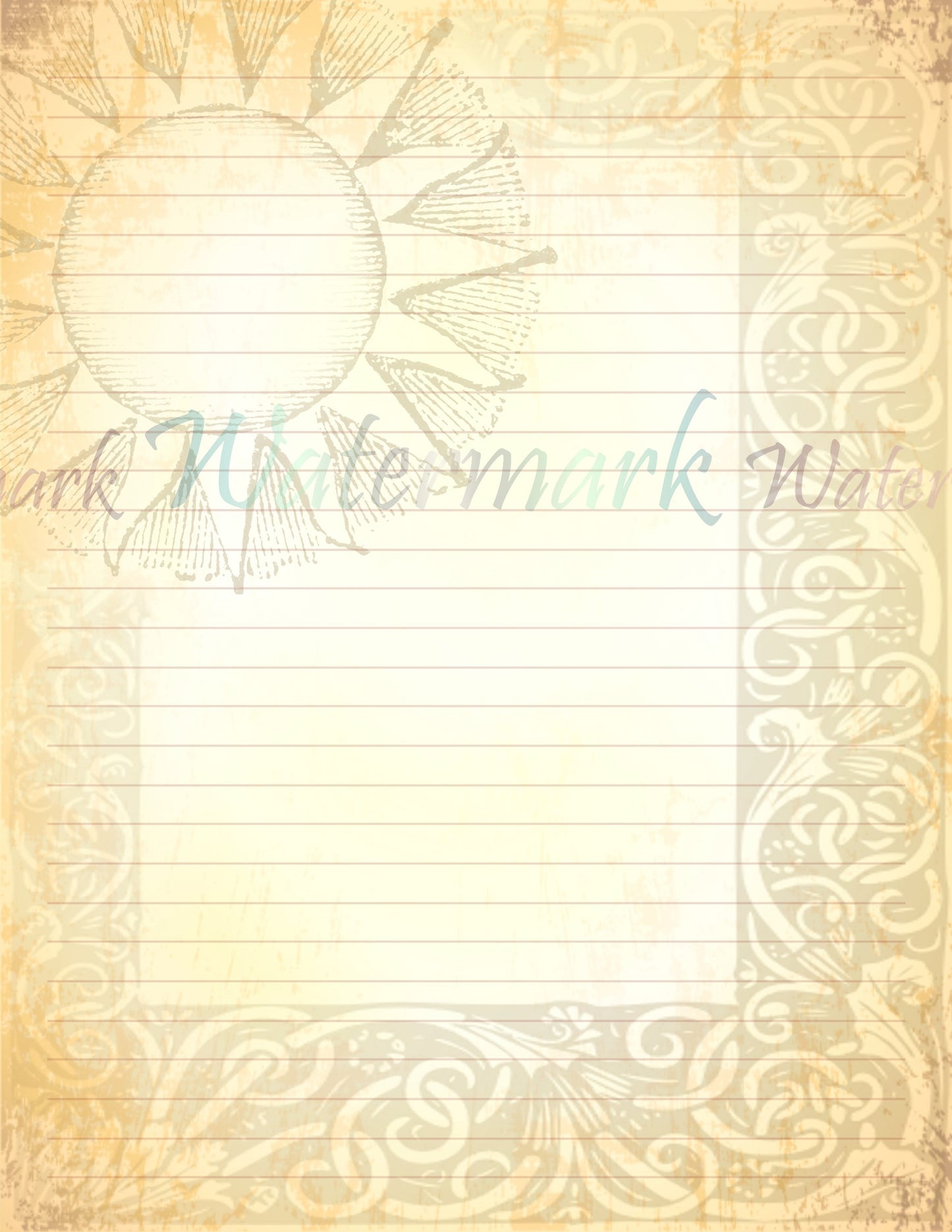Golden Sun Stationery