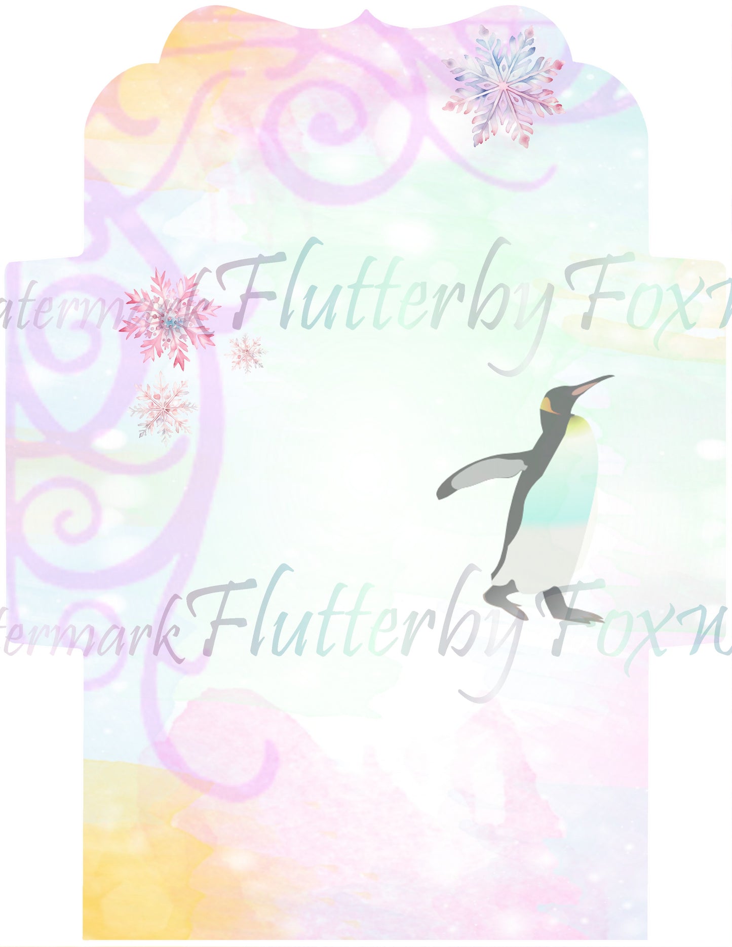 Pastel Penguin Stationery - Digital