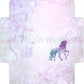 Purple Unicorn Stationery