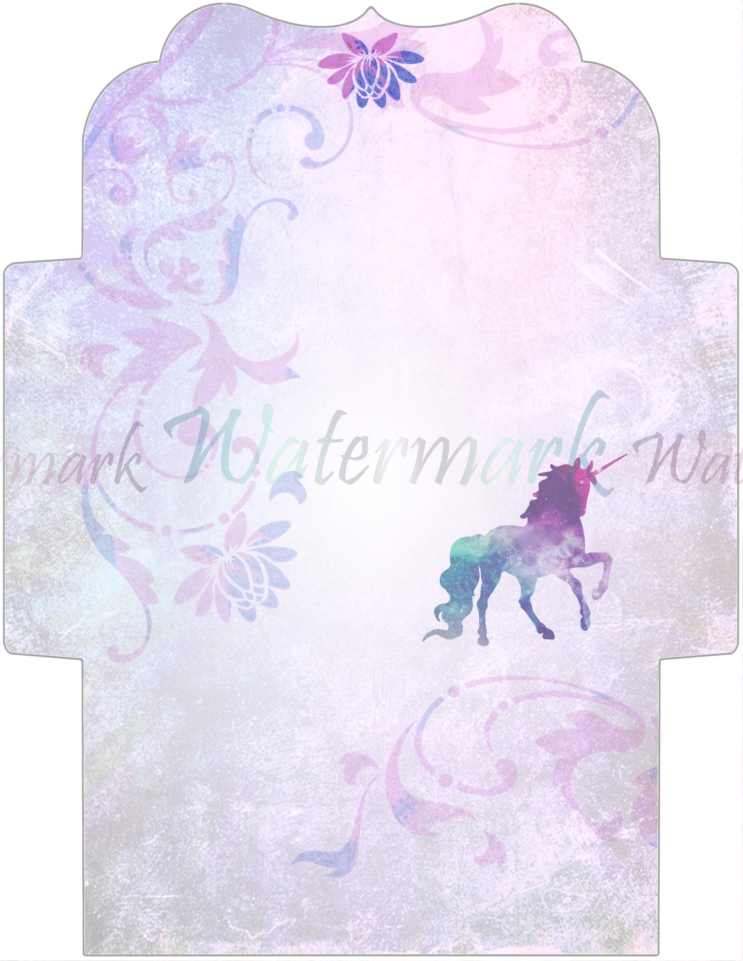 Purple Unicorn Stationery