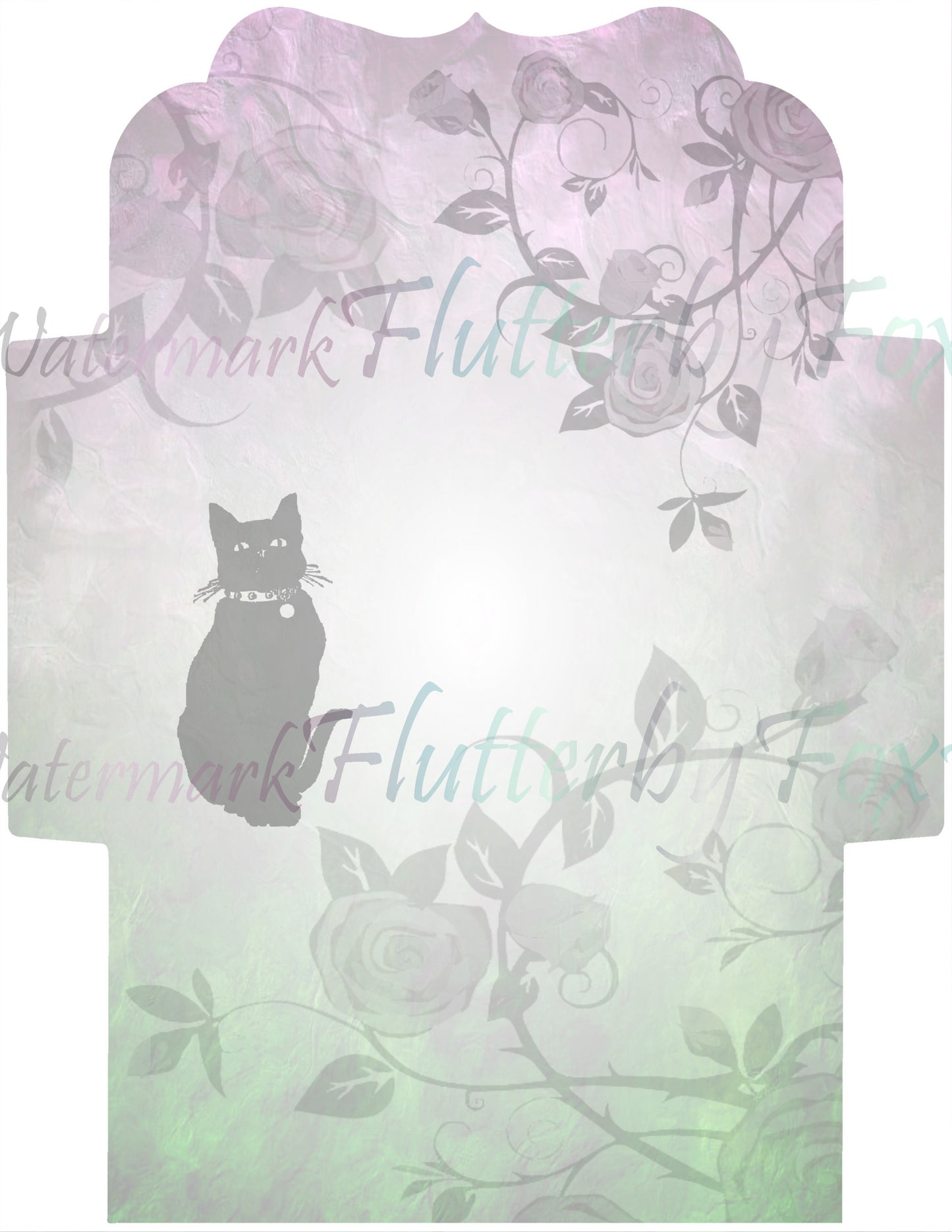 Rose Cat Stationery - Digital