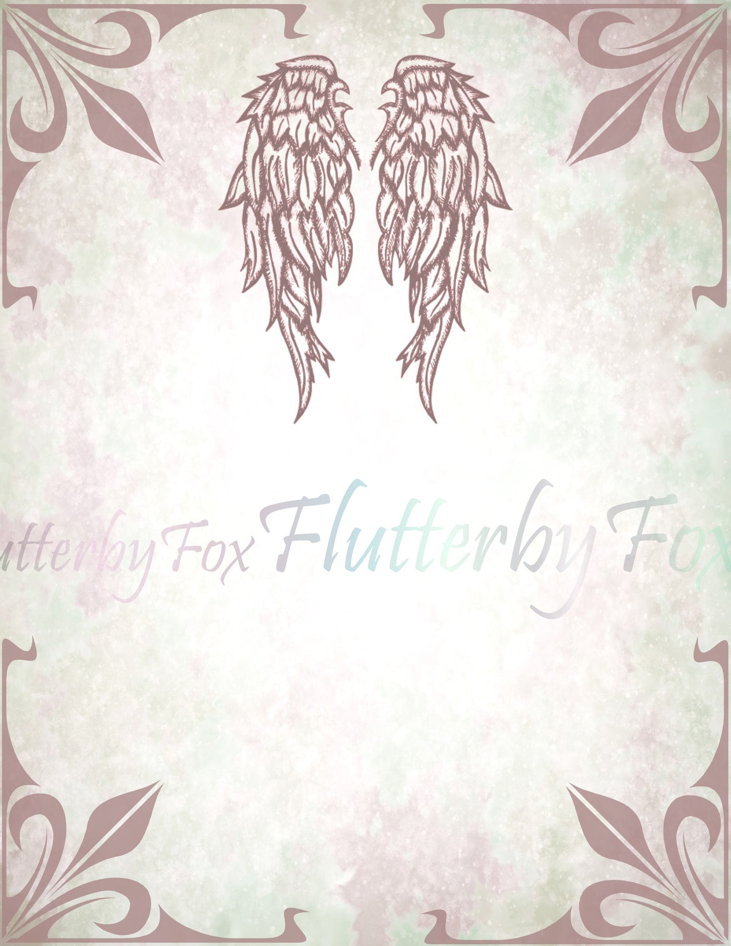 Angel Wings Writing Paper- Digital