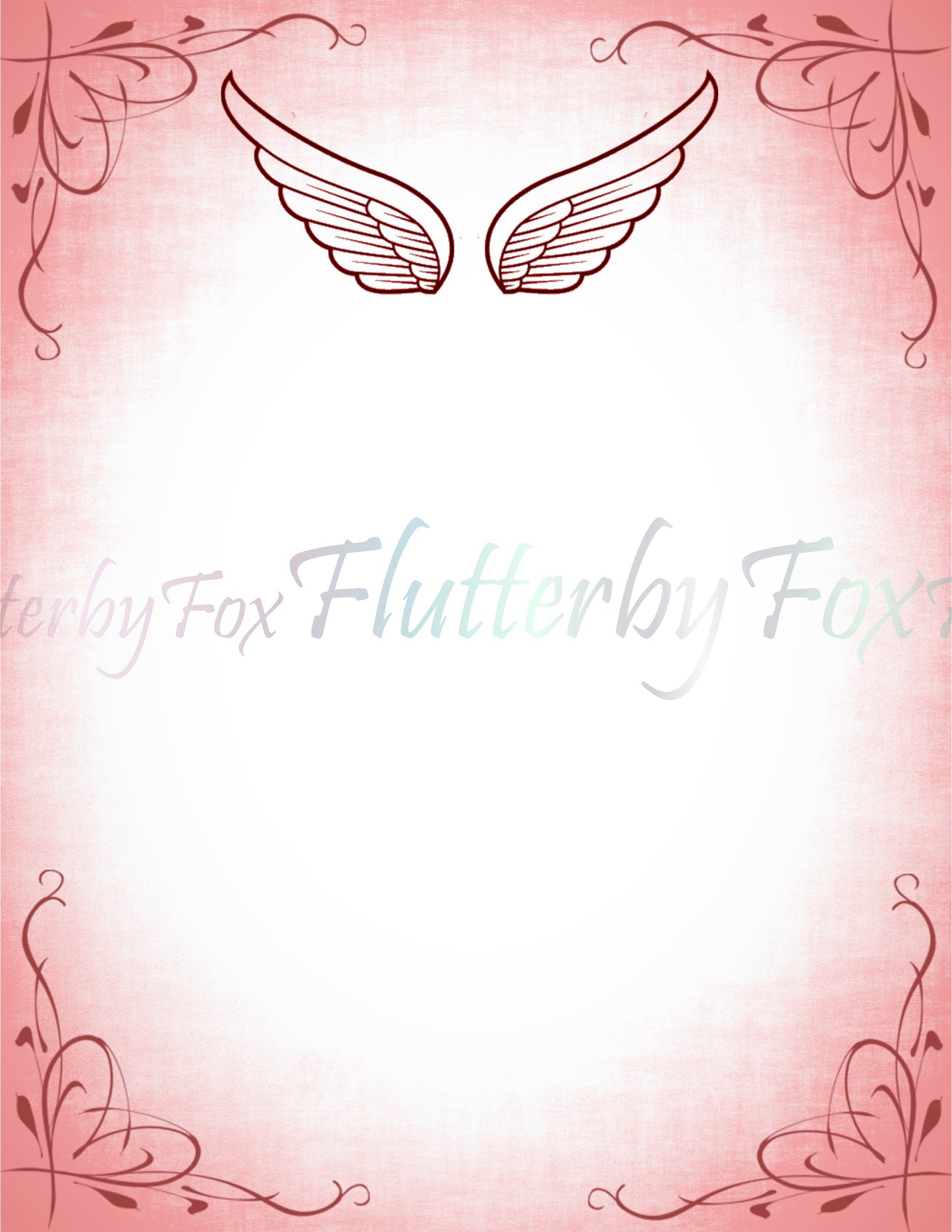 Angel Wings Writing Paper- Digital