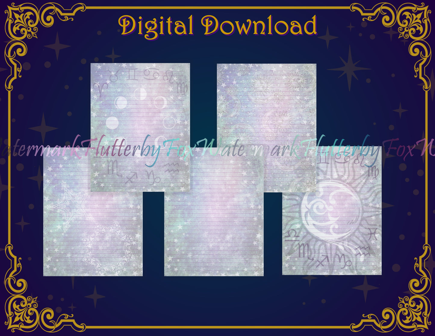 Astrology Writing Paper - Digital