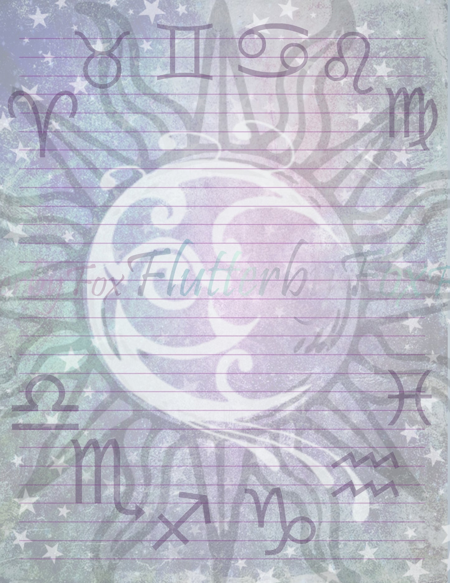 Astrology Writing Paper - Digital