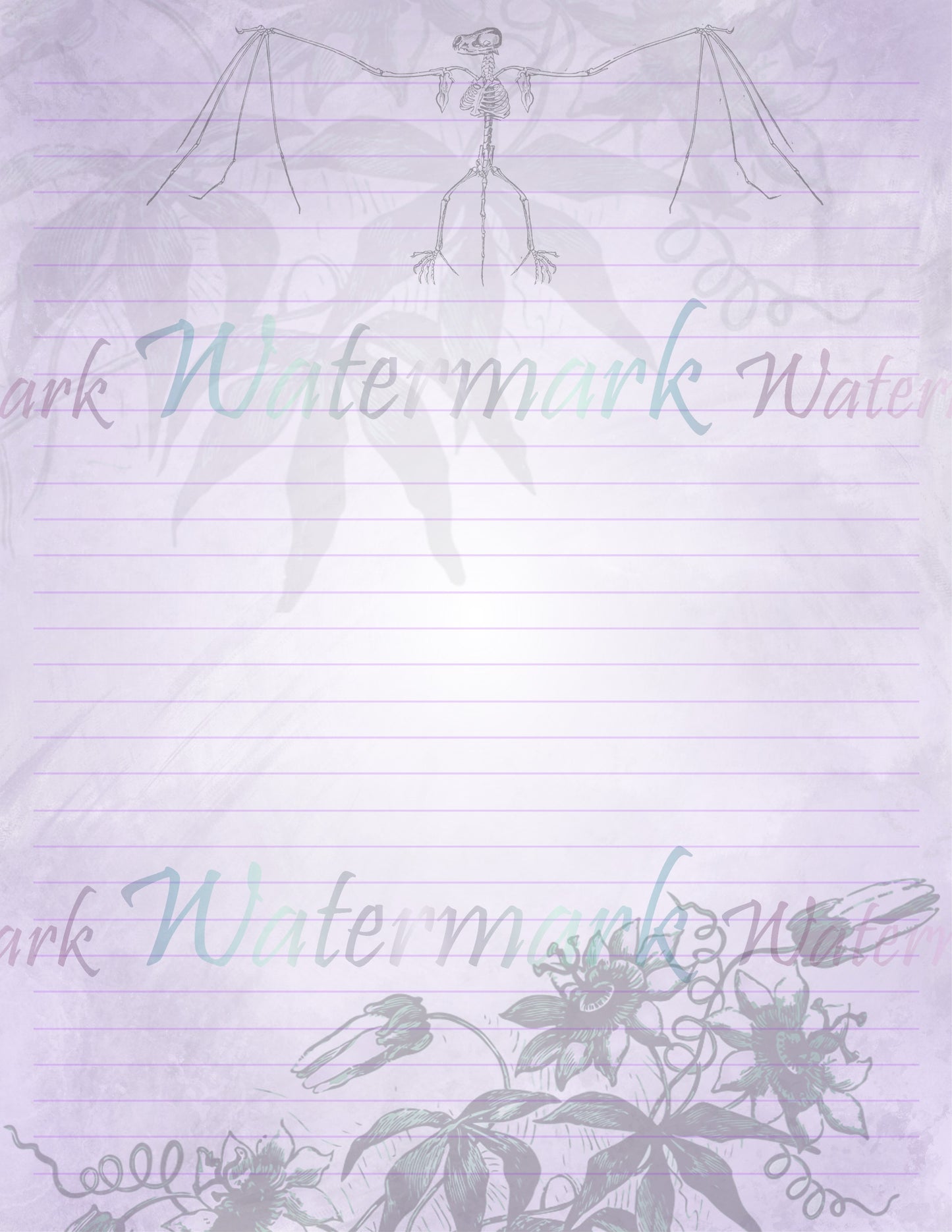Bat Bones Stationery