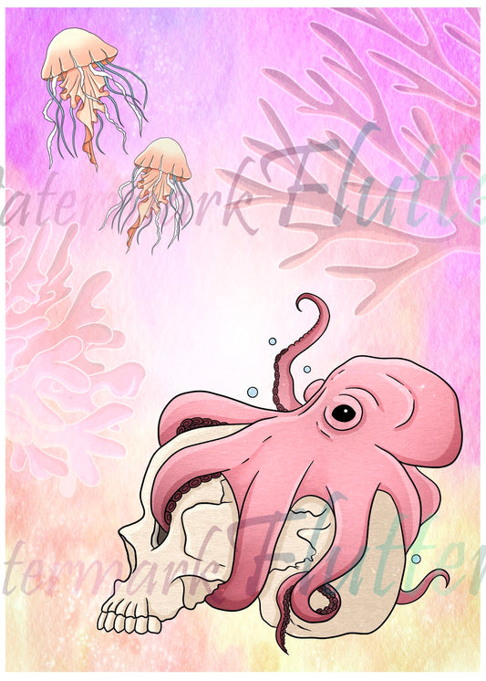 Octopus & Skull