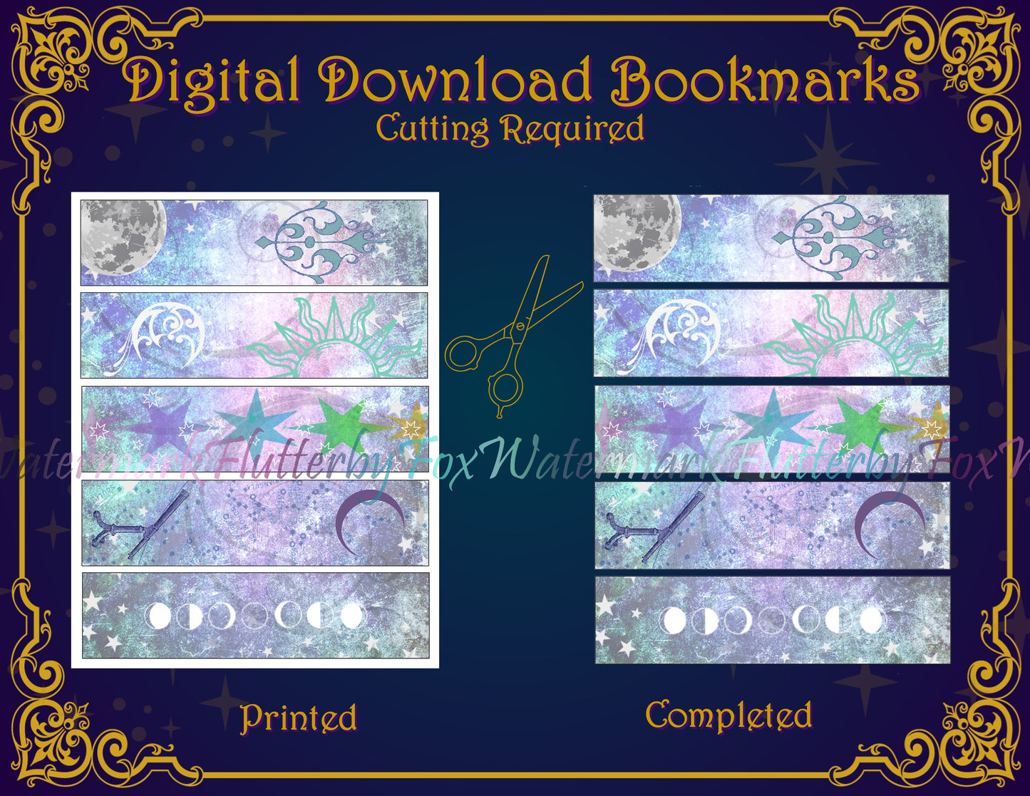 Celestial Bookmark Set - Digital