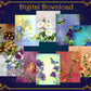 Butterfly Garden Junk Journal Pages - Digital