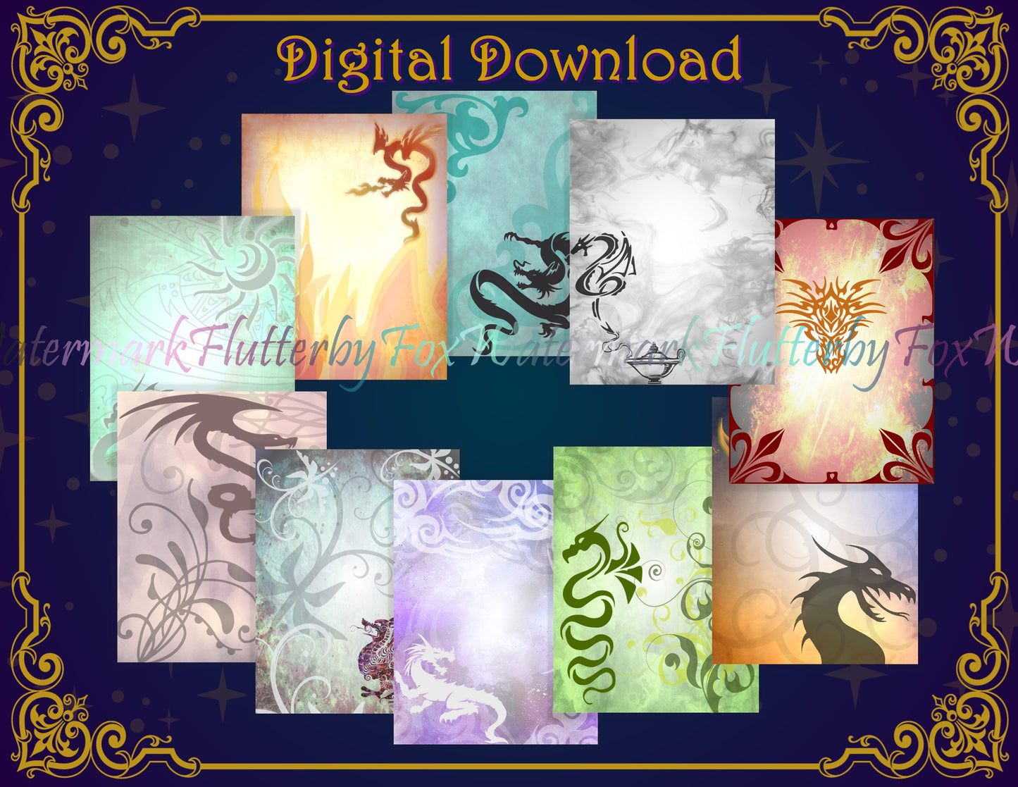 Dragon Junk Journal Pages - Digital