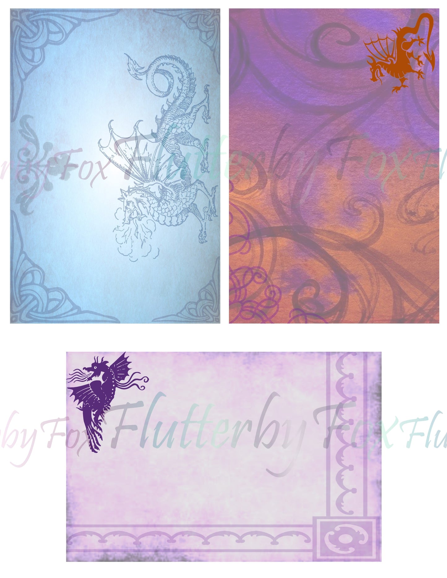 Dragon Note Cards - Digital