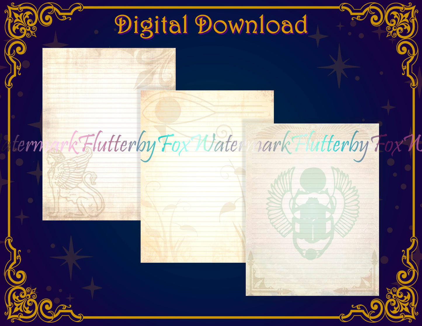 Egypt Inspired Writing Paper - Digital