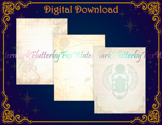 Egypt Inspired Writing Paper - Digital