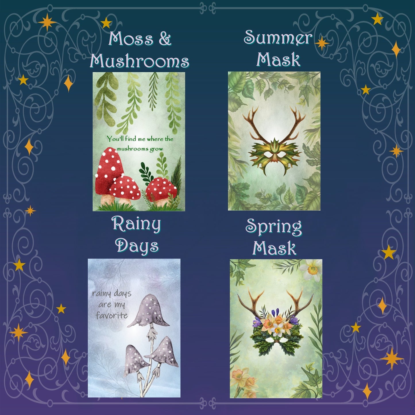 Fantasy Forest Mini Prints