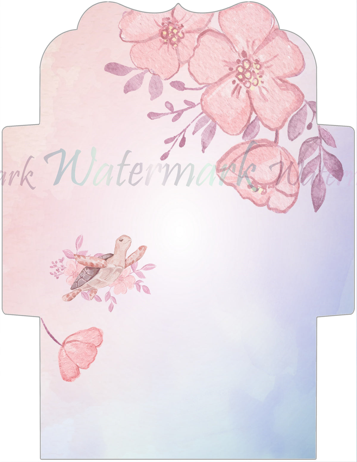 Floral Ocean Digital Stationery