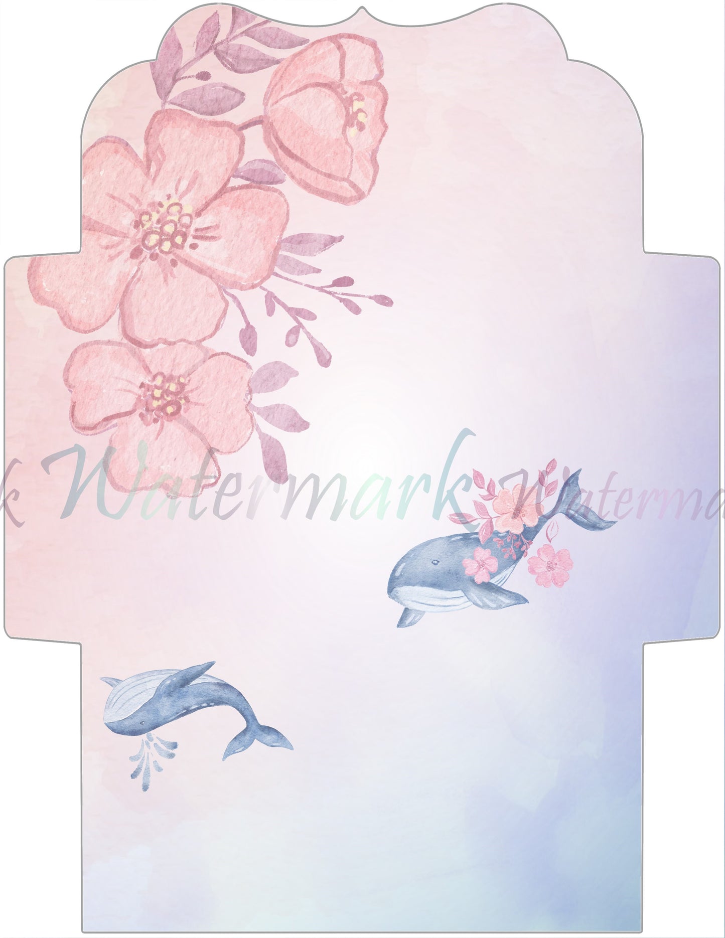 Floral Ocean Digital Stationery