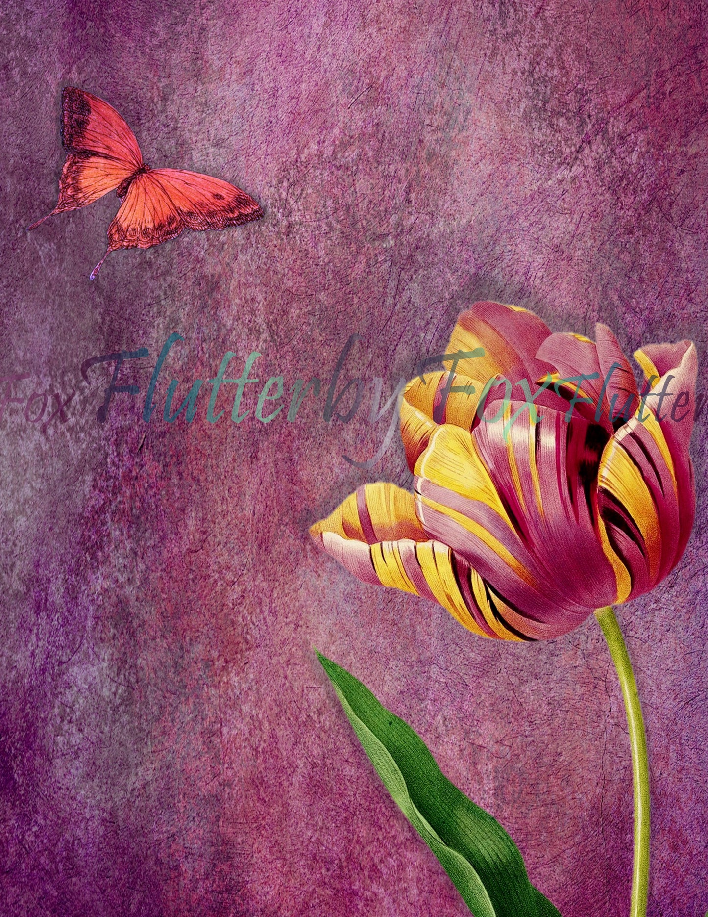 Butterfly Garden Junk Journal Pages - Digital