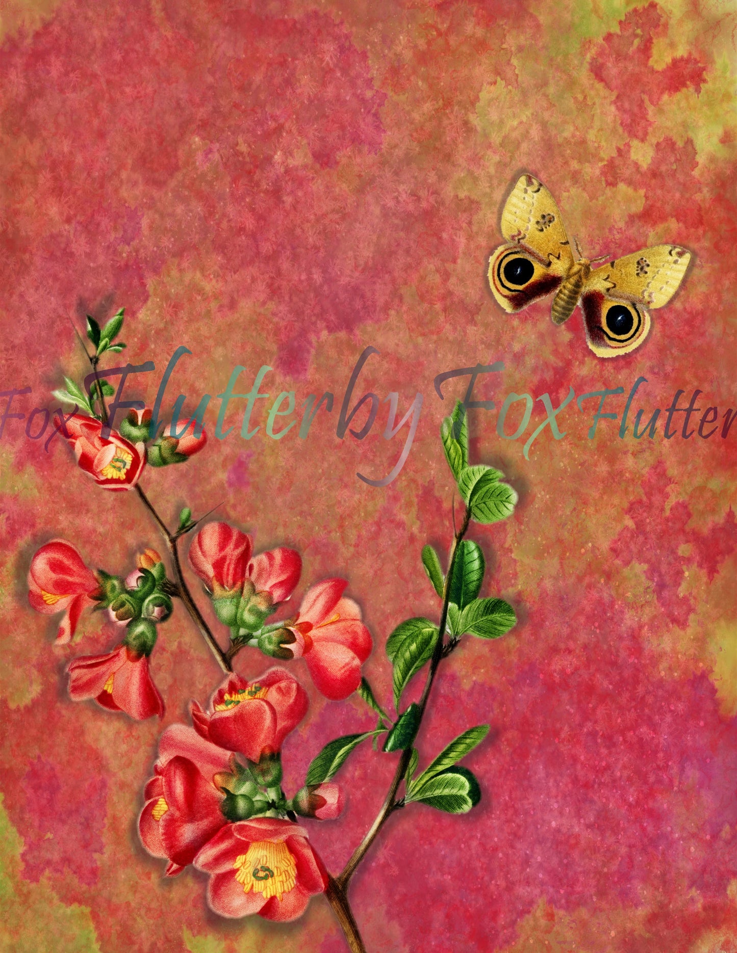 Butterfly Garden Junk Journal Pages - Digital