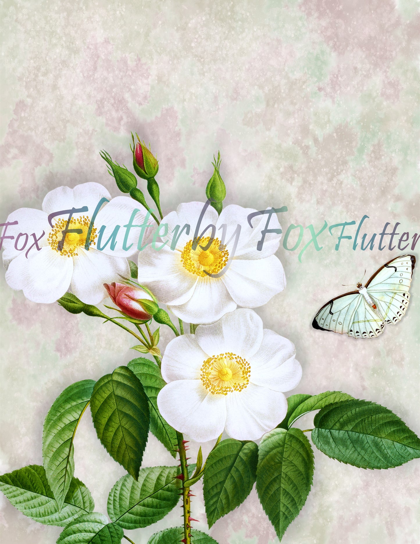 Butterfly Garden Junk Journal Pages - Digital