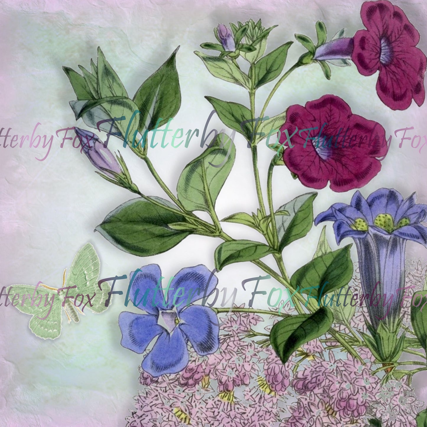 Butterfly Garden Scrapbook Pages - Digital