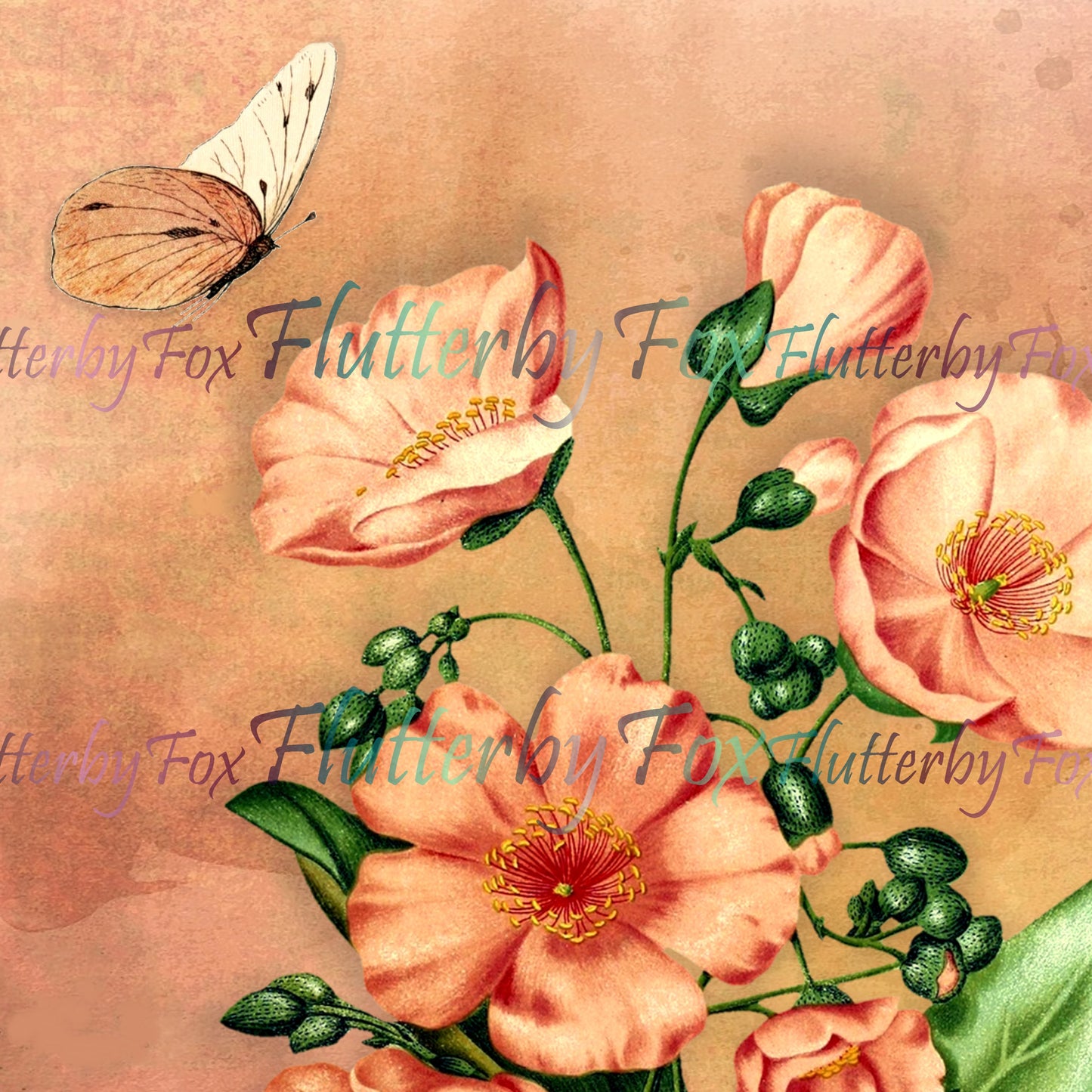 Butterfly Garden Scrapbook Pages - Digital