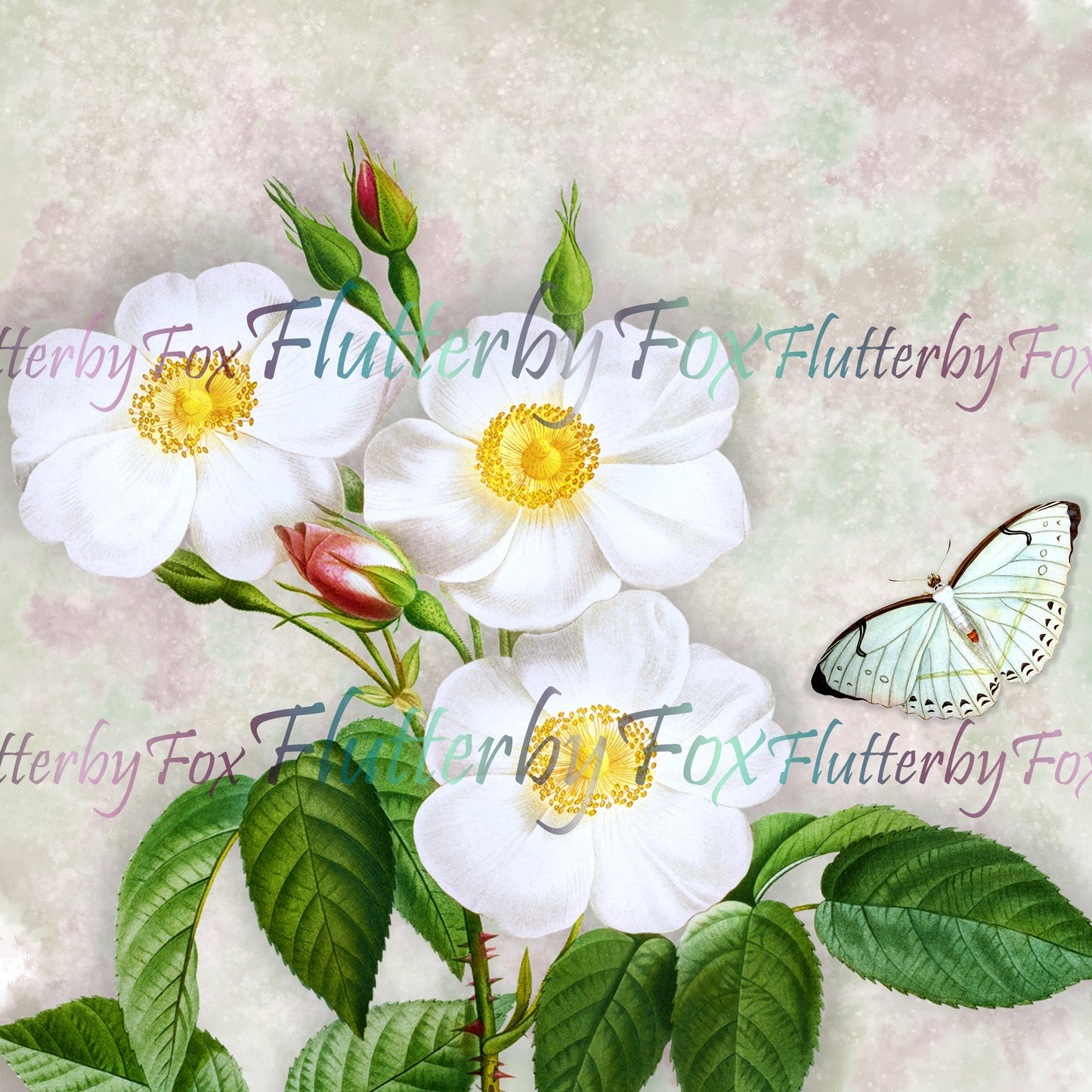 Butterfly Garden Scrapbook Pages - Digital