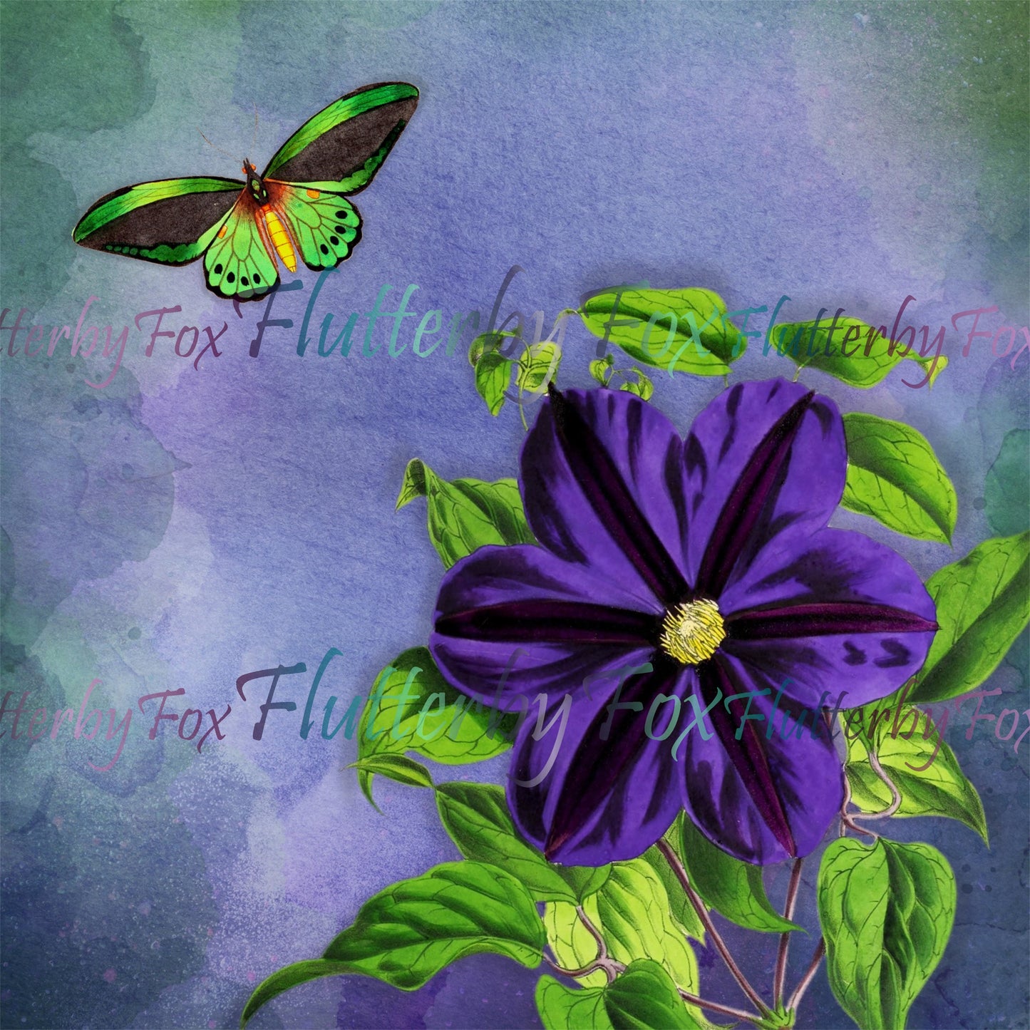 Butterfly Garden Scrapbook Pages - Digital