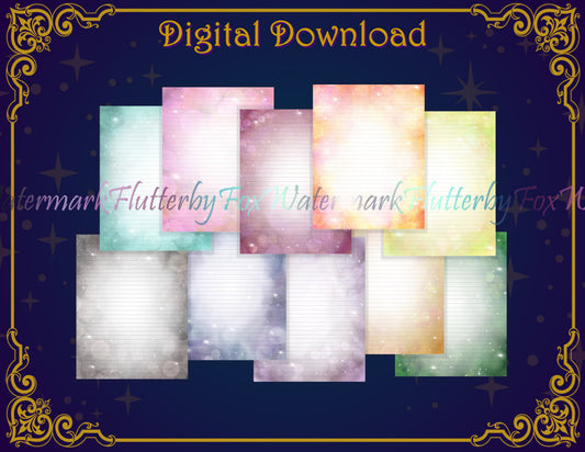 Galaxy Writing Paper - Digital