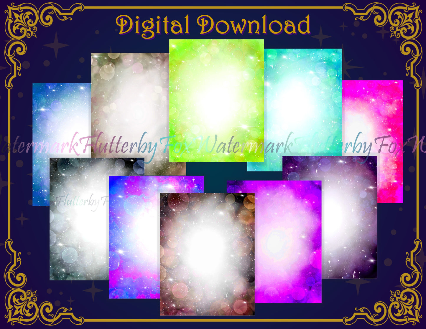 Galaxy Vol II Junk Journal Pages - Digital