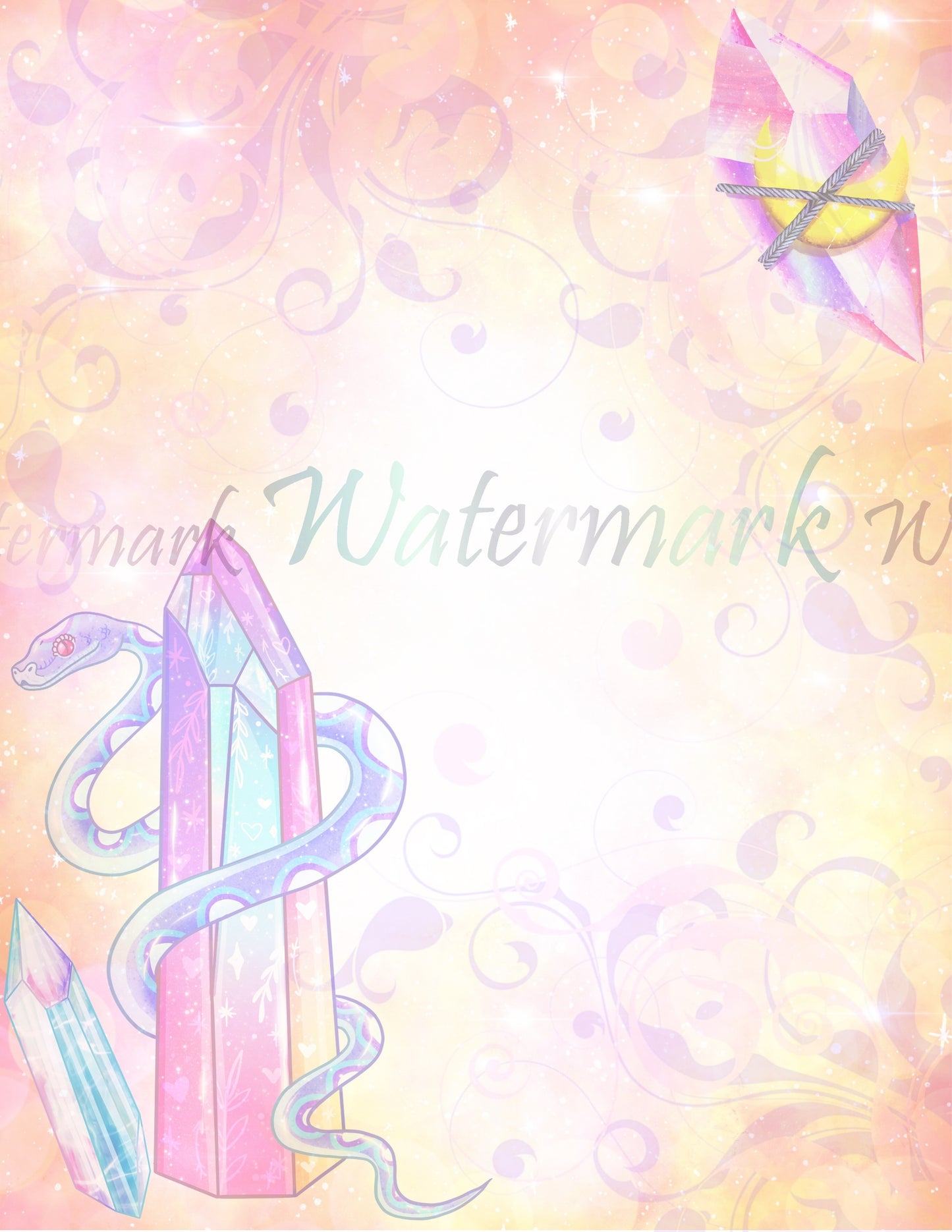 Gem Snake Stationery