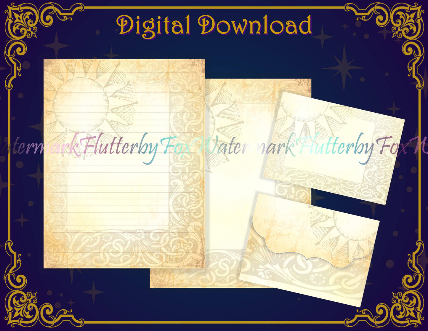 Golden Sun Stationery
