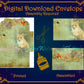 Green Witch Envelope Set - Digital