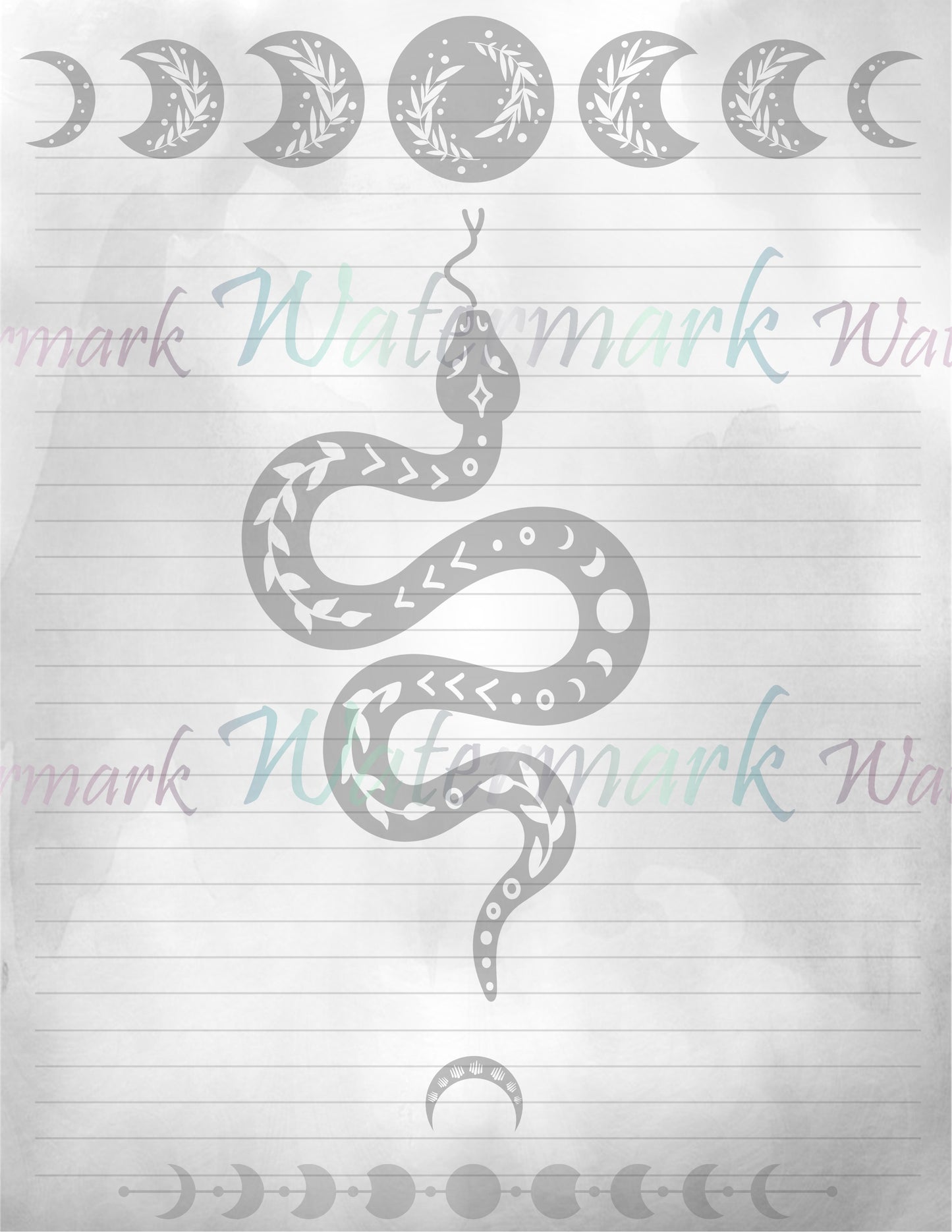 Moon Snake Stationery