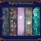 Night Sky Bookmark Set - Digital