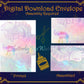 Rainbow Elephant Stationery - Digital
